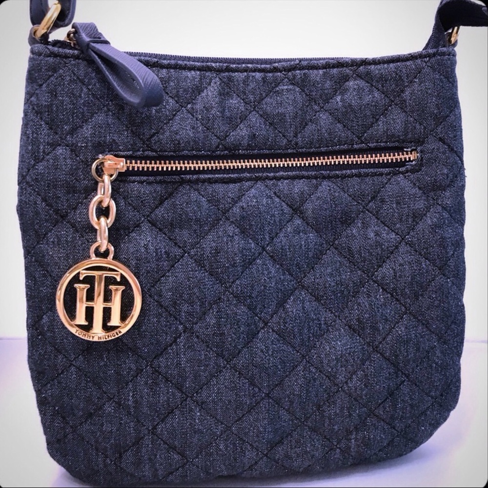 Tommy Hilfiger blue quilted cross-body